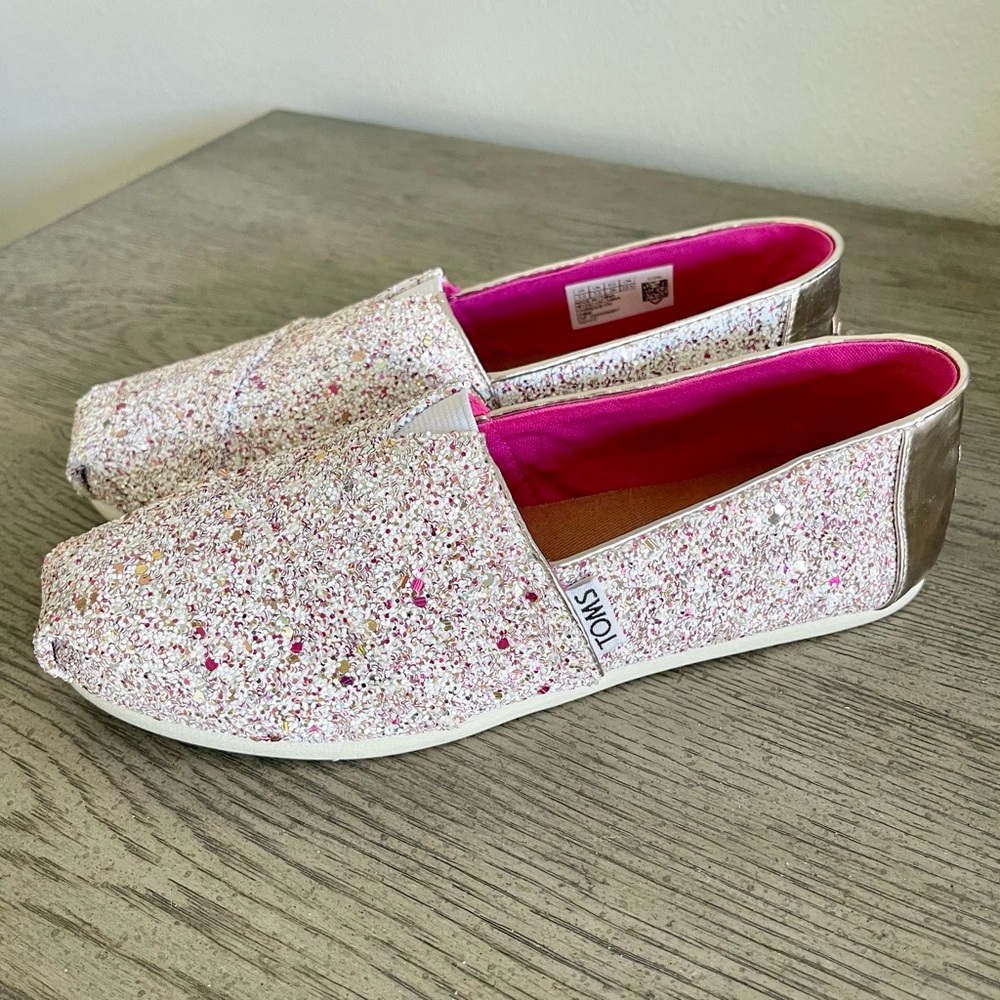 Like New | TOMS | Women’s “Alpargata” Glitter Slip-on Shoes